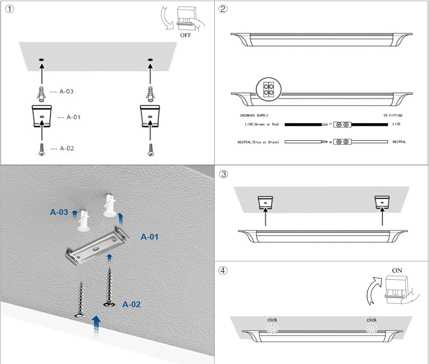 راهنمای نصب چراغ خطی